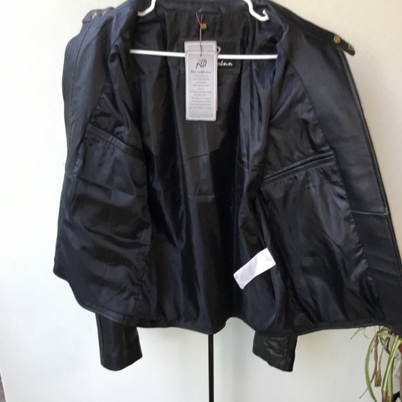 Leather Jacket Men's Dark Brown Cafe Racer size Large Brand NEW from jild - Picture 16 of 16